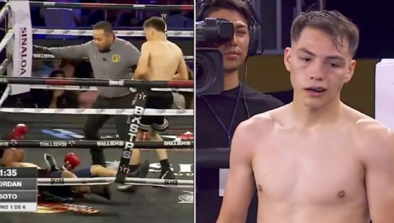 Impactante nocaut en Sinaloa: boxeador luce preocupado tras derribar a su oponente, que fue retirado en camilla
