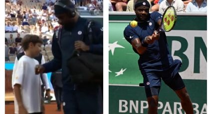 Niño que acompañaba a Frances Tiafoe ignora al tenista y no lo saluda; el estadounidense lo toma con buen humor y se da 'puñito'
