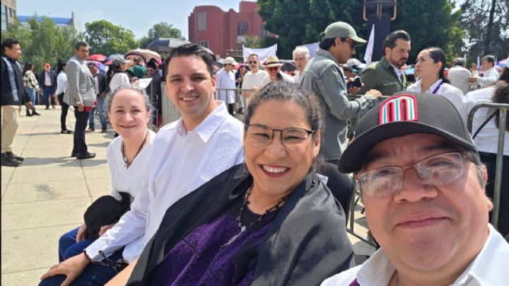 El ministro Irving Espinosa presume su asistencia junto a sus compañeros de la Suprema Corte a mitin de Sheinbaum
