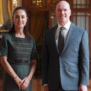 Sheinbaum recibe en Palacio Nacional al socio general de un fondo tecnológico estadounidense