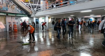 Se inunda el Metro San Lázaro tras las intensas lluvias en CDMX; "ingresó agua del exterior", afirma Rubalcava