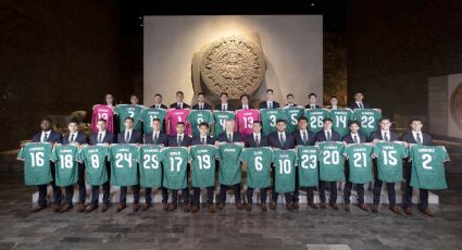 La Selección Mexicana se toma la foto oficial de cara al Mundial 2026 en la Piedra del Sol del Museo de Antropología
