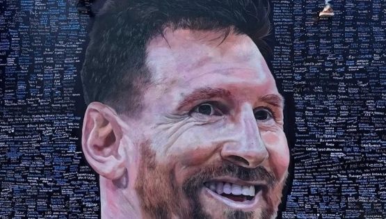 Dos aficionados que pintaron un mural de Messi en Argentina enloquecen tras agradecimiento del '10' por un video